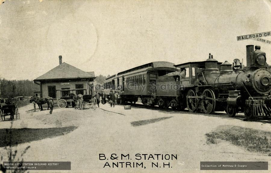 Postcard: Boston & Maine Station, Antrim, New Hampshire